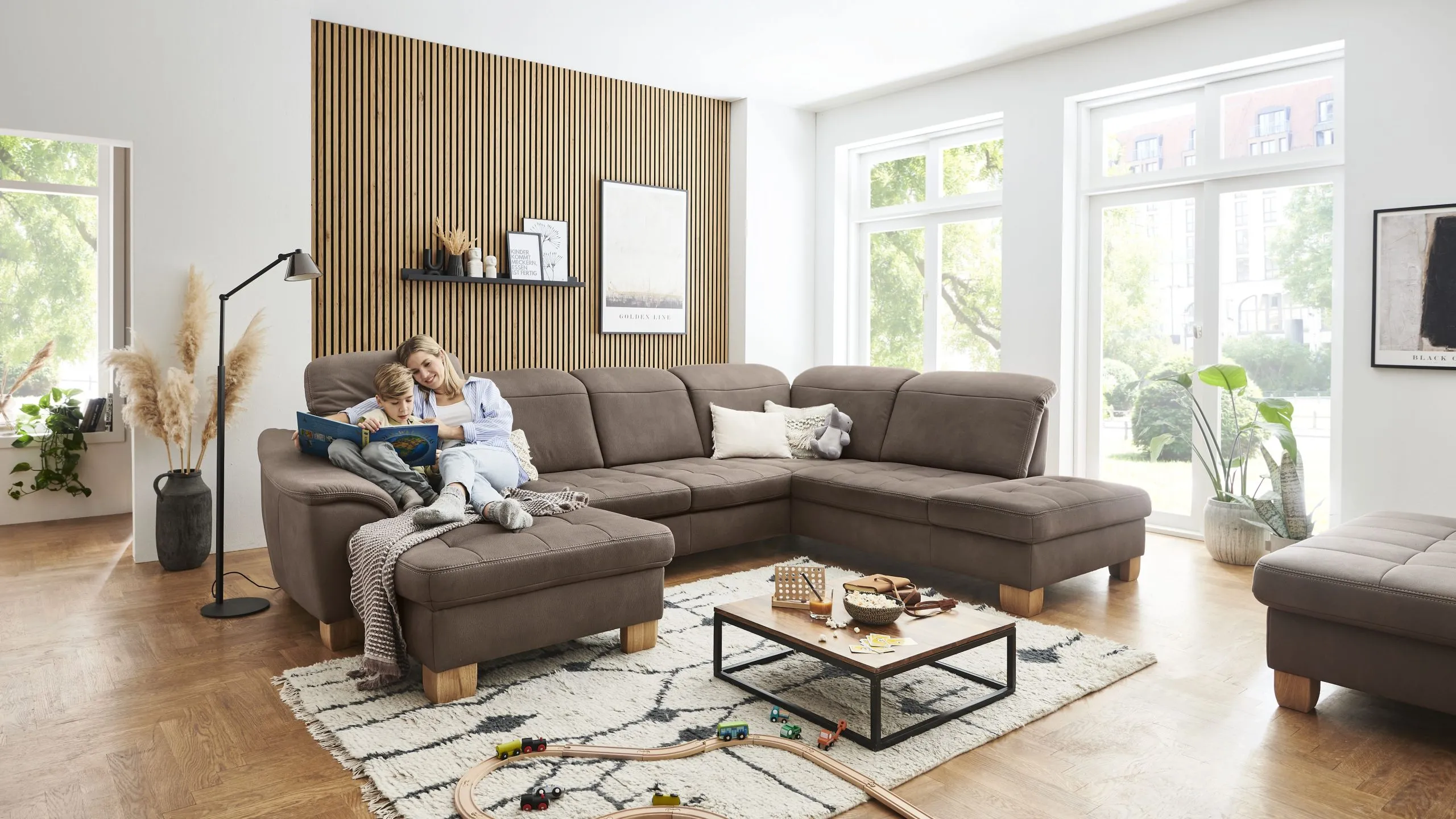 Wohnlandschaft Bezug: Mammut nougat