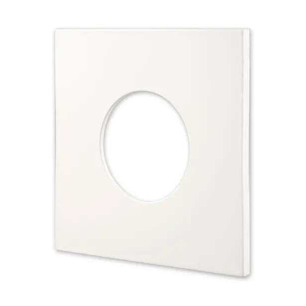 ISOLED Abdeckung Aluminium eckig weiß matt für Einbaustrahler Sys-68