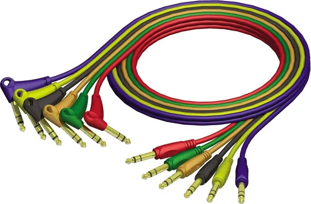 Adam Hall Cables REF 790 090 Patchkabel Set 6,3 mm Klinke stereo auf 6,3 m