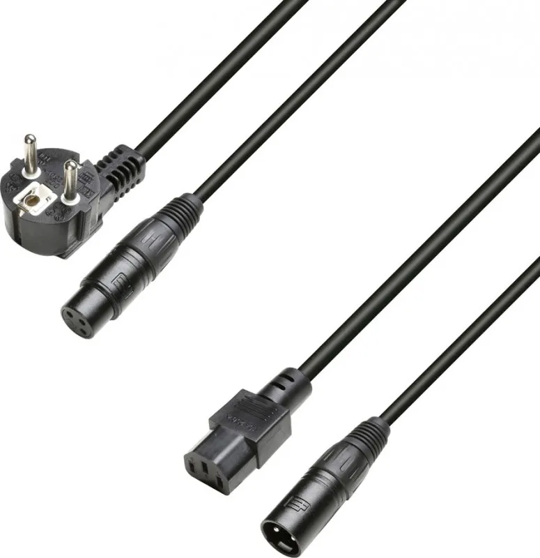 Adam Hall Cables 8101 PSAX 2000 Netz- und Audikabel CEE7/7 & XLR