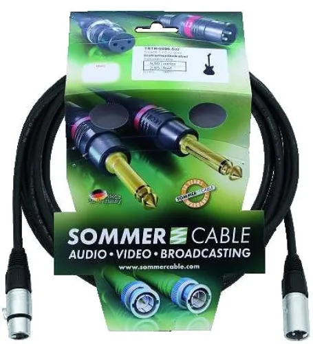 SOMMER CABLE XLR Kabel 3pol 6m sw Neutrik
