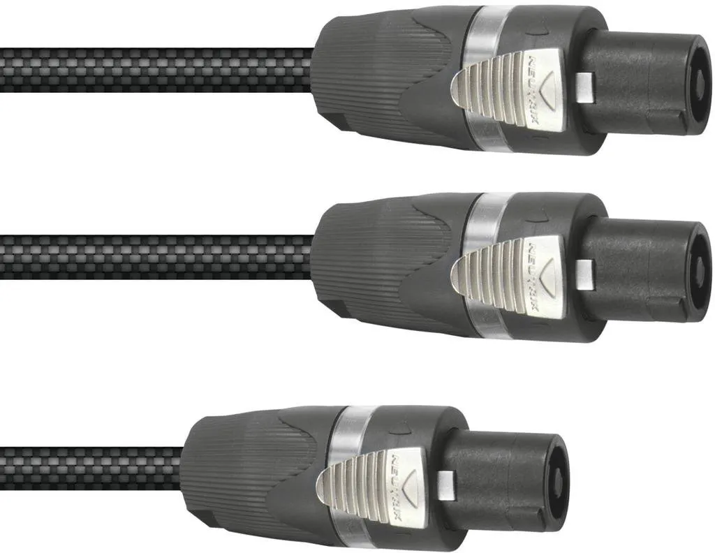 SOMMER CABLE Adapterkabel Speakon/2xSpeakon 1m sw