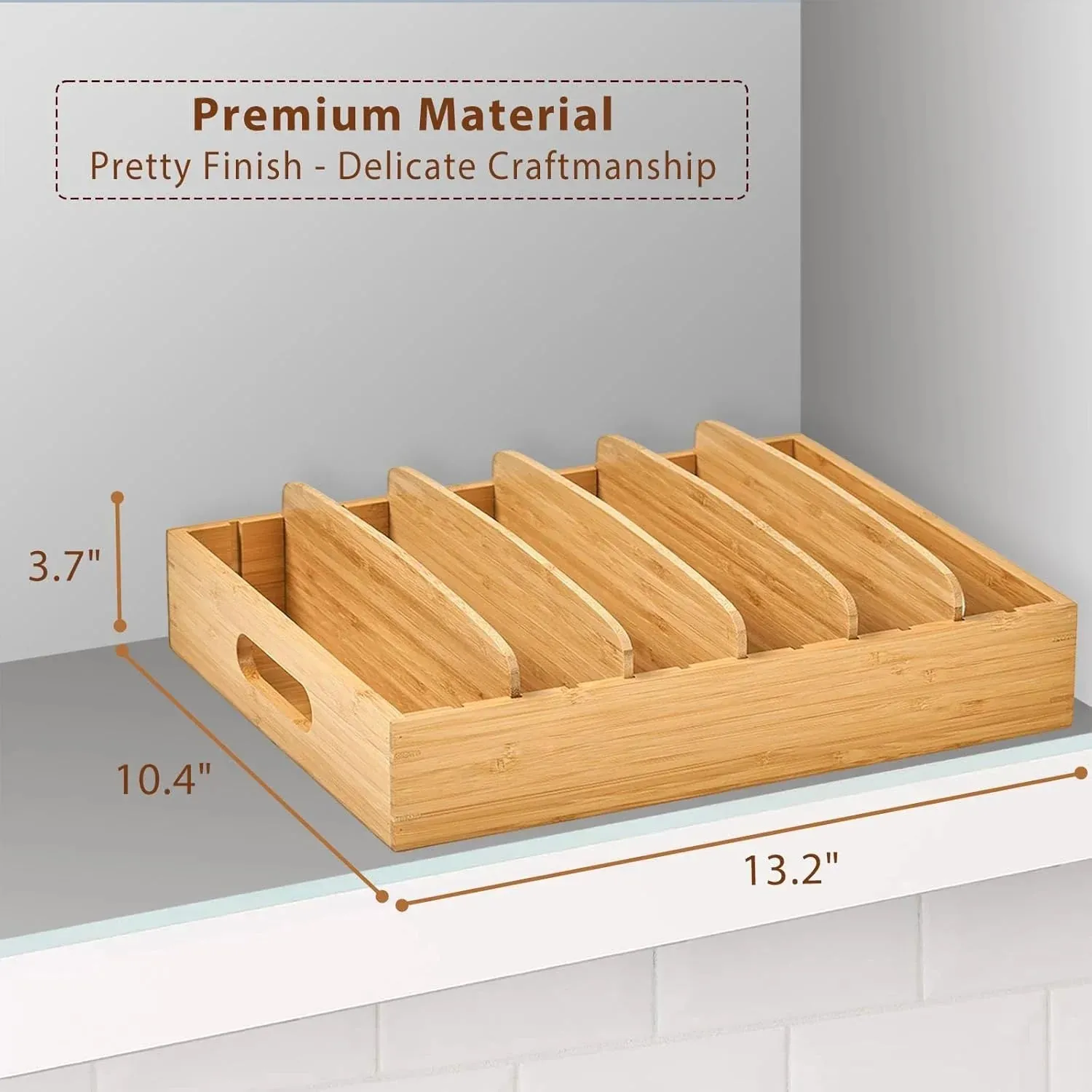 Bambus-Küchen-Organizer für Deckelaufbewahrung – Praktisch und Platzsparend