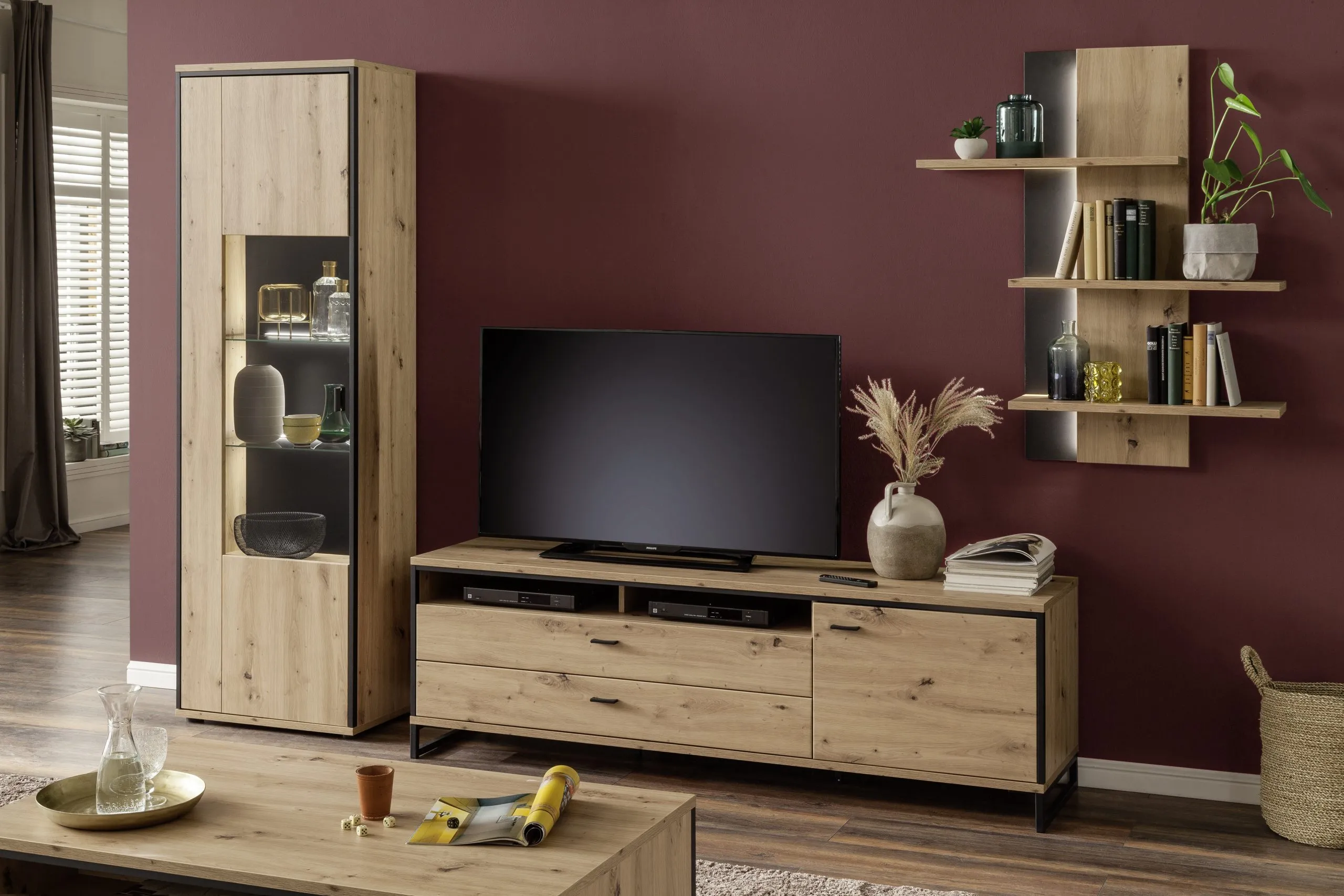 Wohnkombination BUA1QW01 B/H/T: ca.307x210x50cm