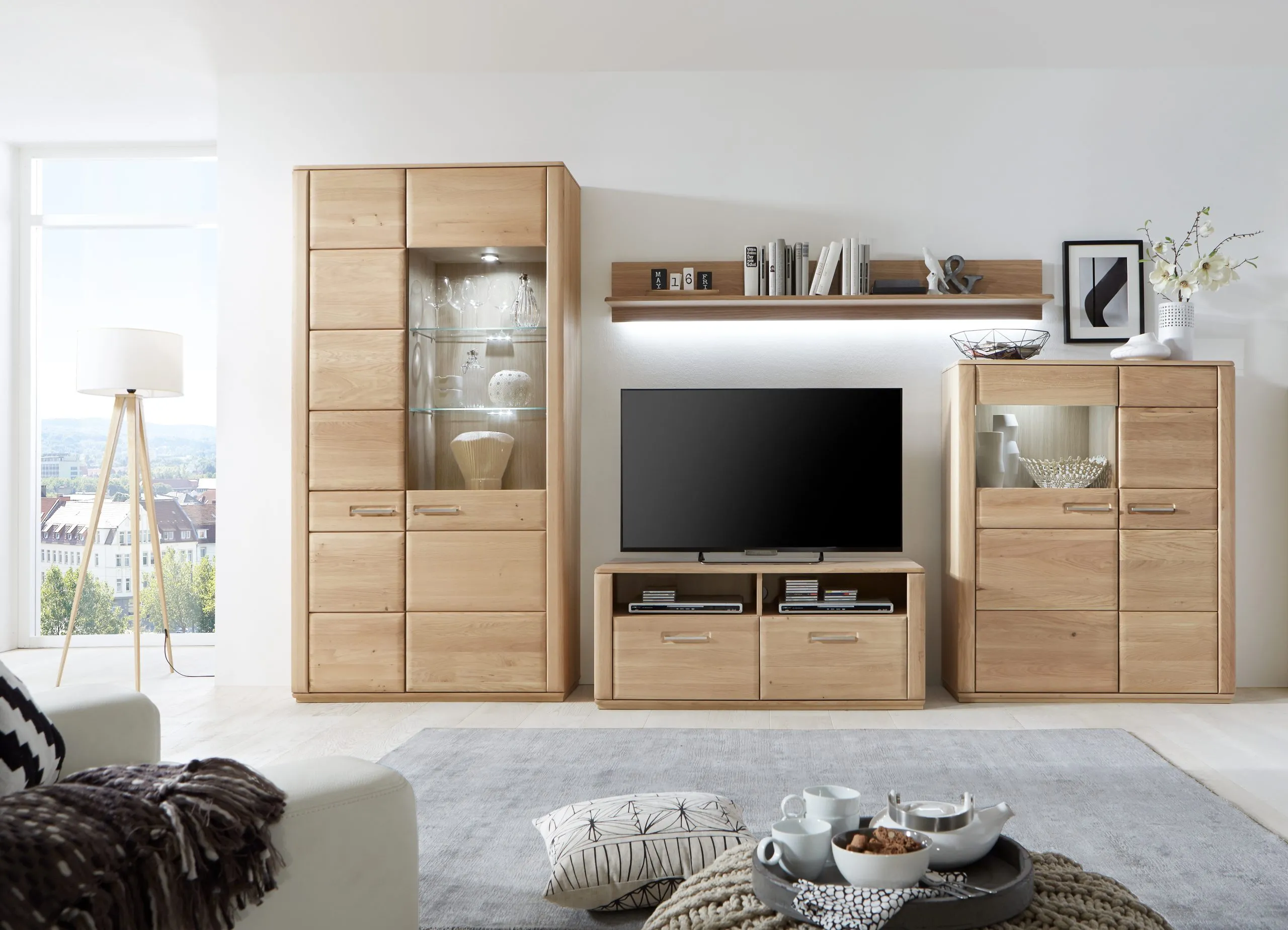 Wohnkombination B/H/T: ca.357x209x51cm