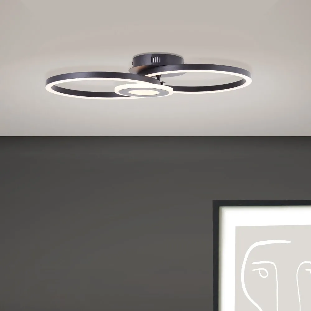 Brilliant Bray Deckenleuchte LED Schwarz, Weiß, 1-flammig G99904A06