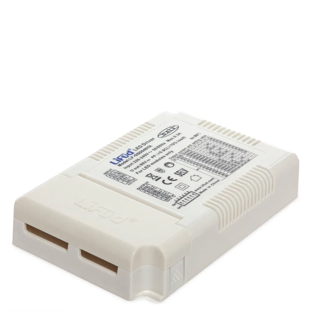 Treiber LIFUD 40W AC220-240V 5 en 1 DIM (Dali/Push/0-10V/PWM/RX) Flicker Free + DIP