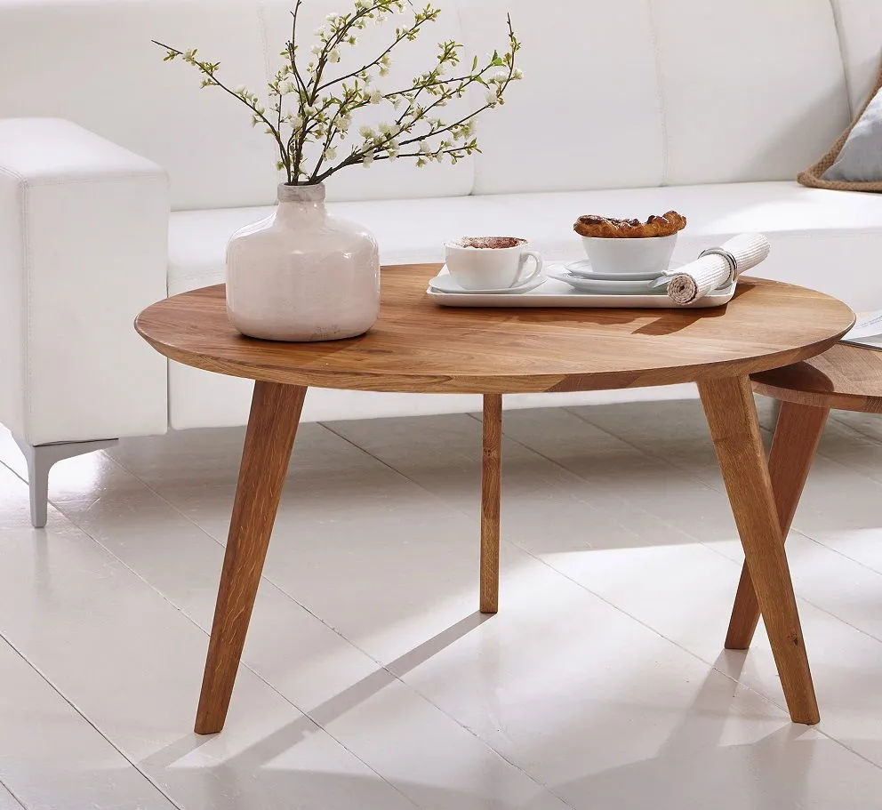 Couchtisch "Bern" 90cm Wildeiche massiv Olpe TI-0371