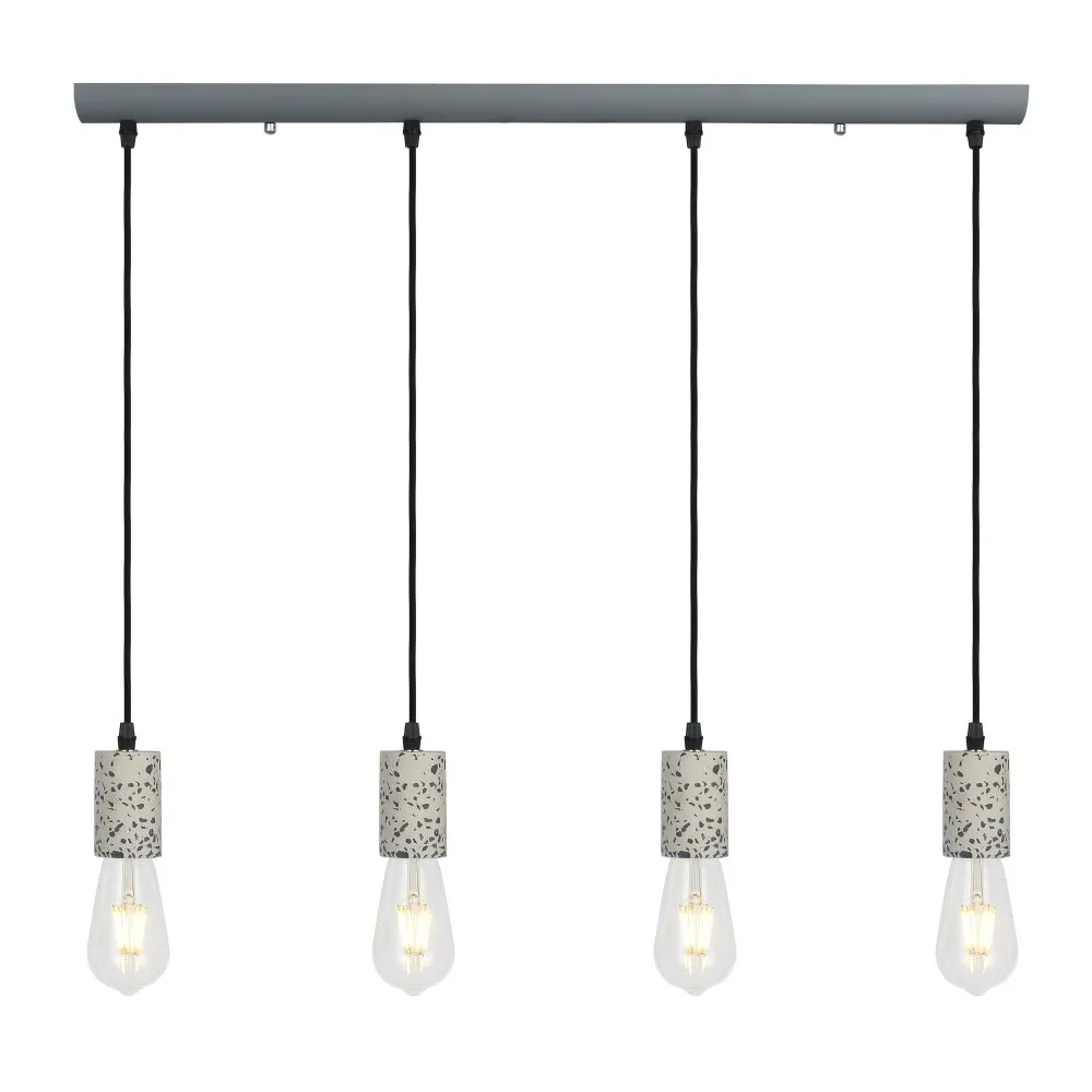 Globo FLECKI Hängeleuchte Grau, 4-flammig