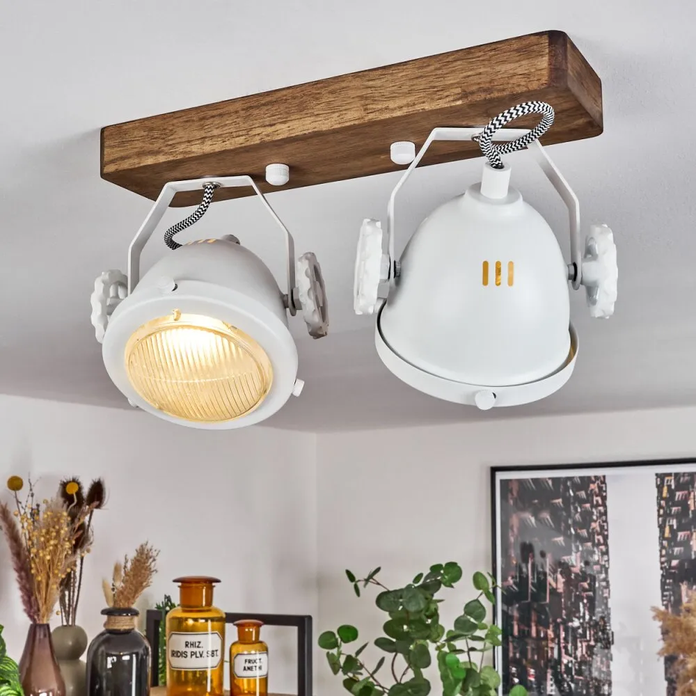 Herford Deckenleuchte Holz dunkel, 2-flammig H3435403