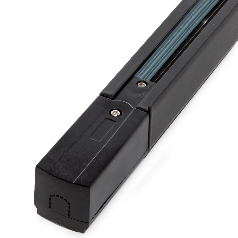 3-Phasen-Spur Scheinwerfers de LED Schwarz 2M