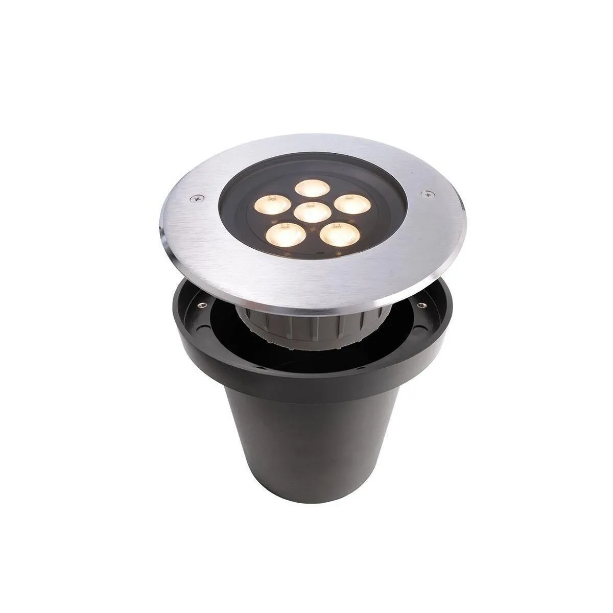 HP I Bodeneinbaustrahler LED 6W symmetrisch Edelstahl 3000K warmweiß