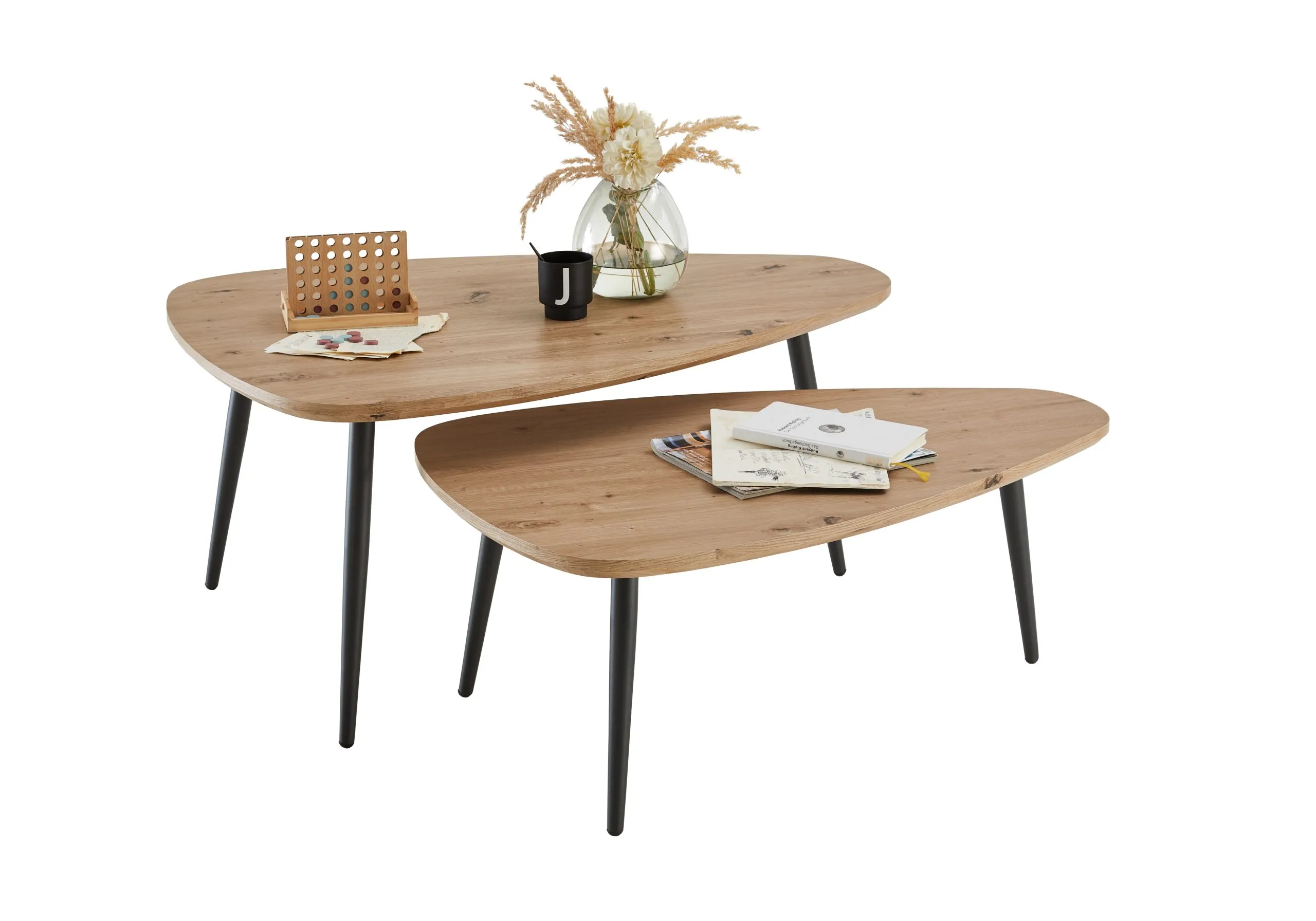 2-Satztisch Luka Artisaneiche Nb. | Metall anthrazit