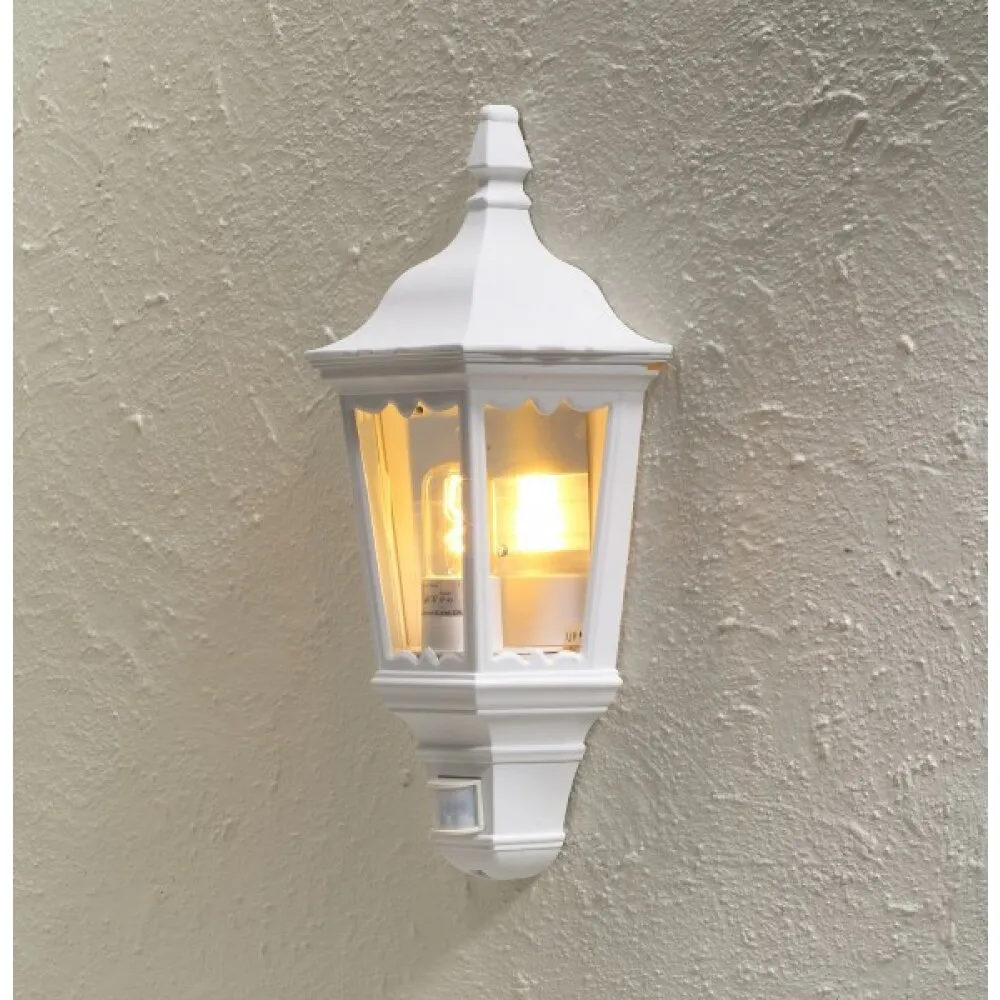 Konstsmide Firenze Außenwandleuchte Weiß, 1-flammig, Bewegungsmelder