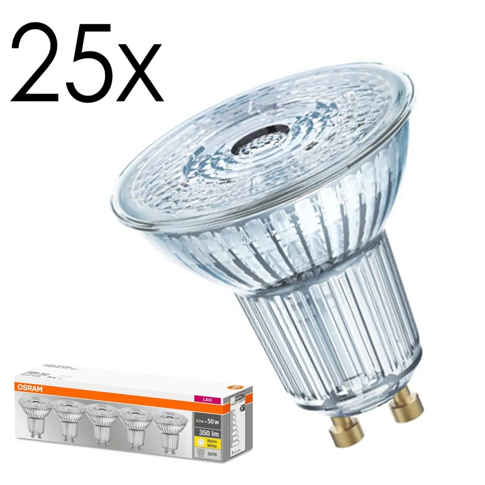 LED GU10 25er Set 4,3 Watt 2700 Kelvin 350 Lumen H3937242