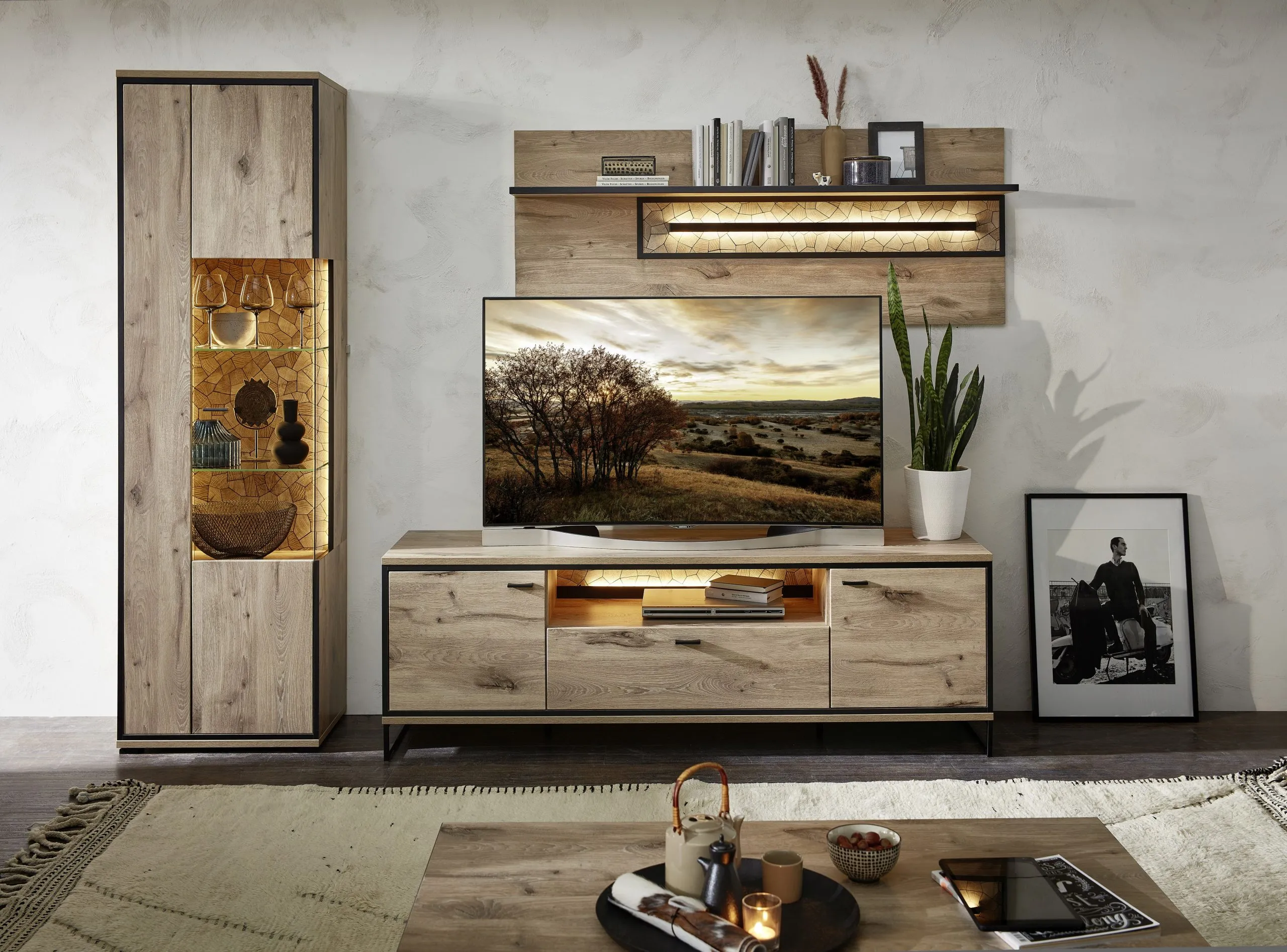 Wohnwand 270 x 205 x 46 cm