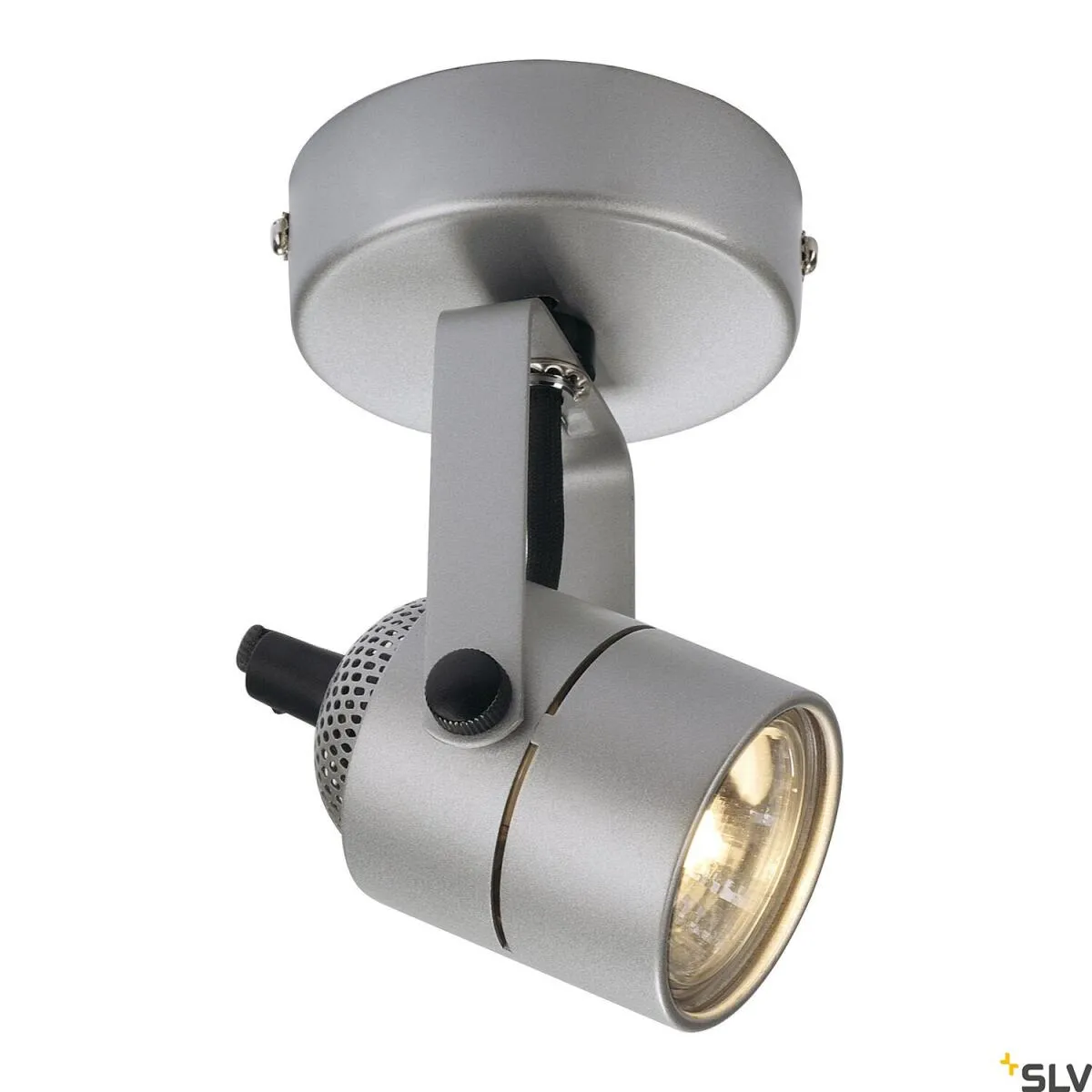 SPOT 79, Wand- und Deckenleuchte, QPAR51, rund, silbergrau, 230V, max. 50W