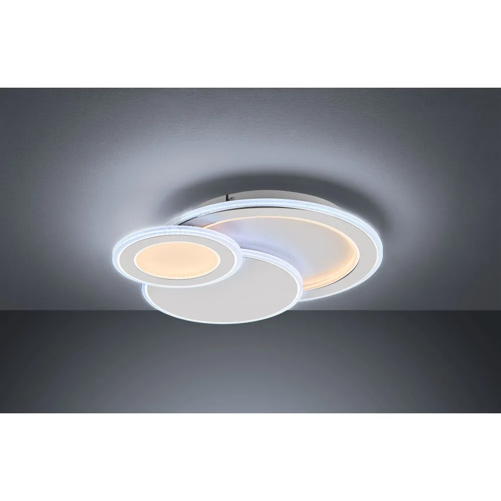 Wofi Leuchten MOLA Deckenleuchte LED Weiß, 1-flammig, Fernbedienung